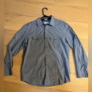 Calvin Klein Light Blue Casual Button-Down Shirt
